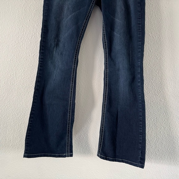 Denim Embroidered Bootcut Unique Paisley Sequin Flashy Sound Girl Size 9 Western - Picture 8 of 16